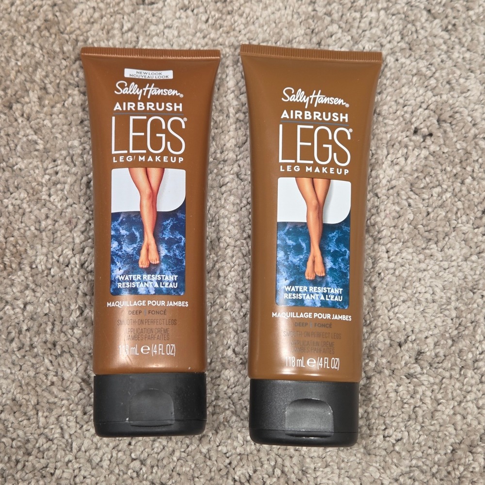 Sally Hansen‎ Airbrush Legs Leg Makeup Deep 4oz Water Resistant Lot of 2